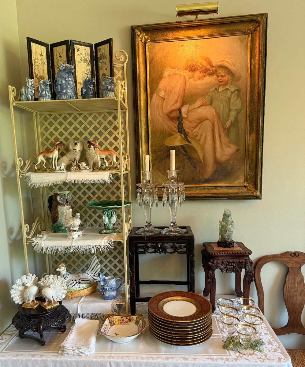 Oil painting, Staffordshire, china, Schafer & Vader figurals