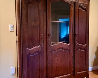 French white oak 1800’s armoire