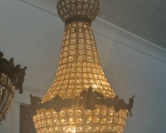 French empire antique chandelier
3 separate chandeliers wired together