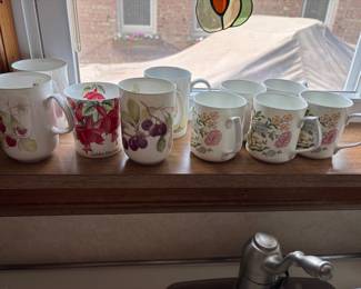 Bone china coffee mugs