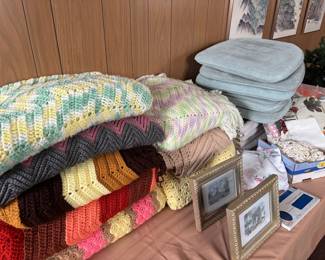 Hand made crochet blankets