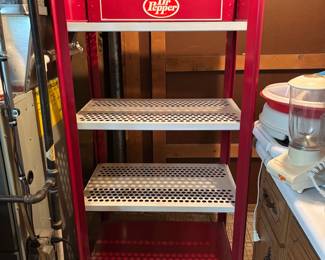 Cute metal Dr Pepper advertising shelf