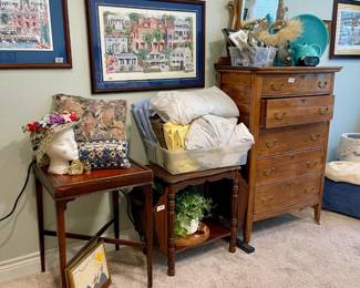 Antique Oak Dresser and side tables