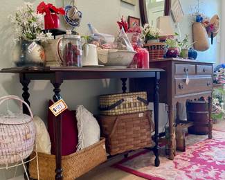 Antique Table and Buffet