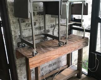 Work table and vintage typewriter tables