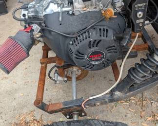 Engine on go kart