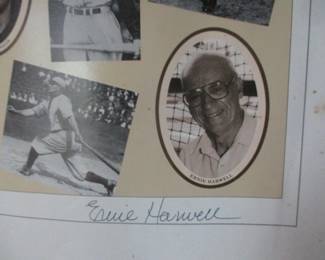 Earnie Harwell Autographed " All Time Historical Poster" 31" x 23"