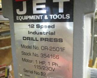 Jet Drill Press (Mod. OR-2501F)