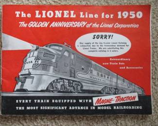1950 Lionel Train Catalog