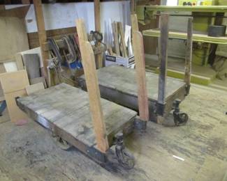 Vintage Wood Warehouse Carts