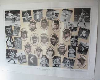 Earnie Harwell Autographed " All Time Historical Poster" 31" x 23"