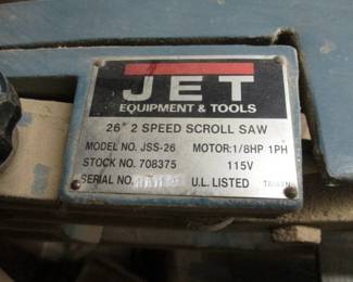 JET 26" 2 Speed Scroll Saw
