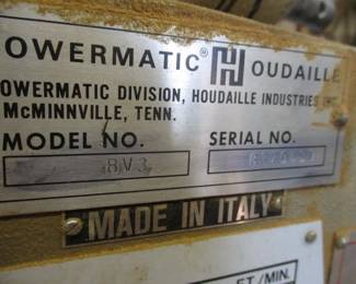 Powermatic 3 Roll Machine Feed