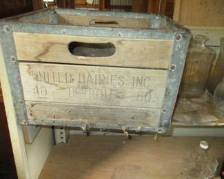 1950's Wood & Iron Milk Crate