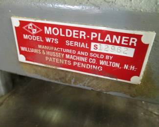 Williams & Hussey Molder-Planer Mod. W7S