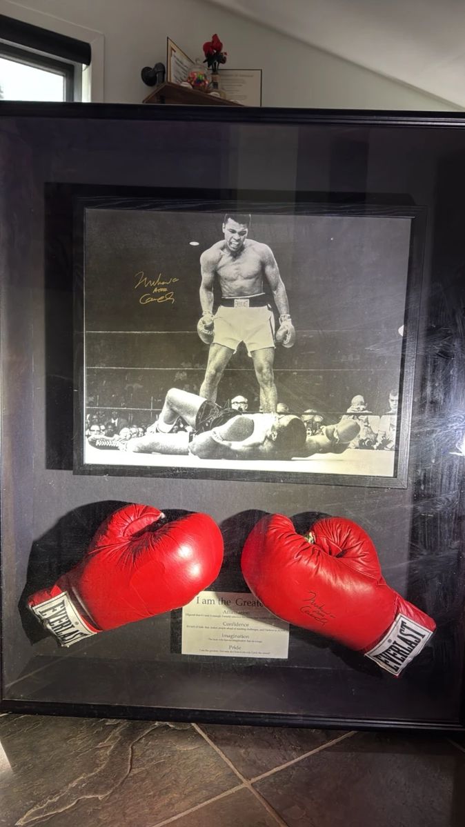 Muhammad Ali Poster and Gloves