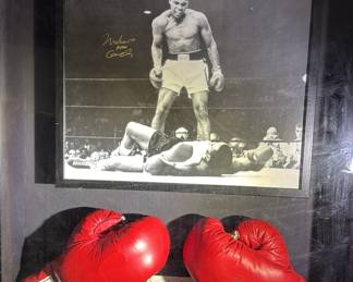 Muhammad Ali Poster and Gloves