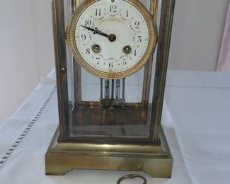 Tiffany antique crystal regulator mantle clock