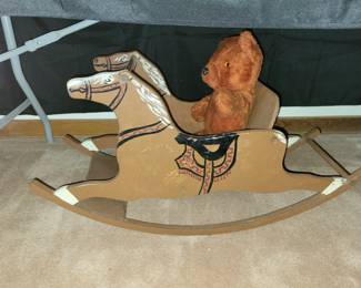 Rocking Horse with Teddy Bear