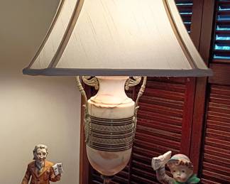 19th century french marble urn lamp