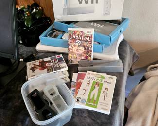 Wii game system with games and accessories