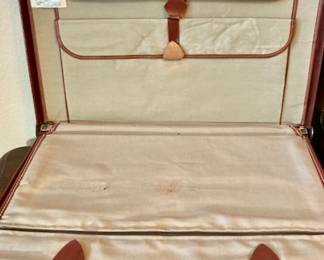 Vintage Mid Century Top Grain Leather Luggage Set.