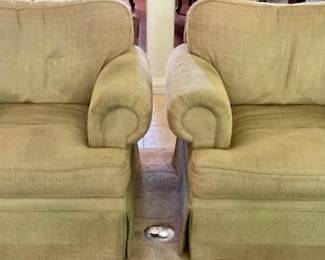 2 Henredon Upholstered Arm Chair.