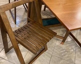 Mid Century Drop Leaf Hideaway Table and Chair Set