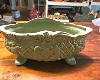 1900 French cast iron painted jardiniere