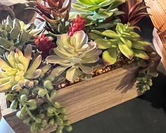 faux succulent box $10