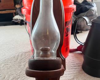 Hurricane Wood Wall Sconce $20