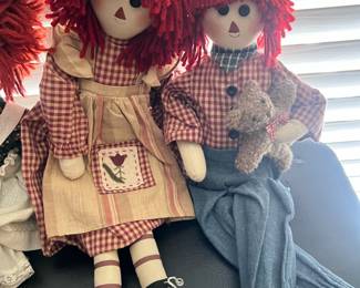Vintage Raggedy Ann & Andy Dolls $50