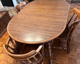 Dining table with 6 chairs - $150