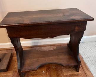Pine Wood Side Table - $40