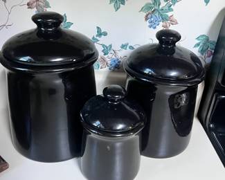 Vintage Garden Ridge Canisters with Lids - set of 3 - $40