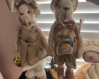 Vintage Primitive Easter Bunnies $40 for set
