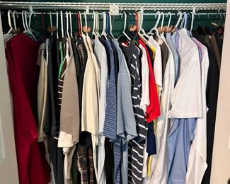 men's clothes - $2 a shirt, $5 a dress coat