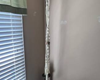 Vintage Beaded Macramae Plant Hanger - $30