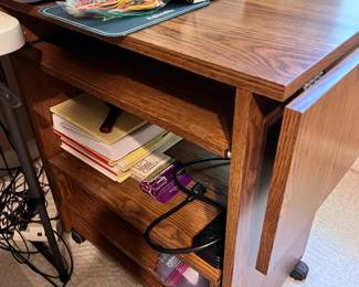 wooden side desk - $40