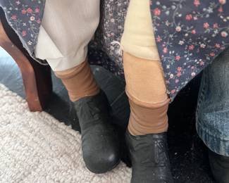 Pair of Vintage Porcelain Grandma & Grandpa Dolls - $100