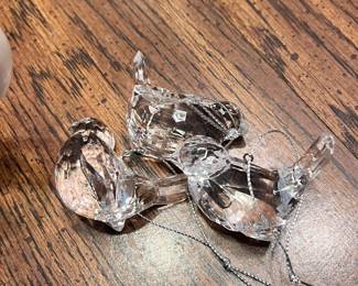 3 glass bird ornaments - $15