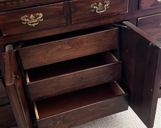 dresser with mirror hutch (located upstairs) - $200