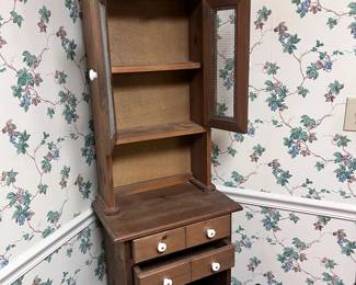 Wooden Skinny Hutch Cabinet - $125