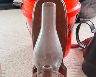 Hurricane Wood Wall Sconce $20