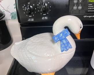 Vintage Ceramic Goose Cookie Jar - $50