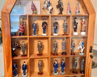 Metal Military Figures in Case