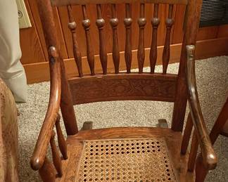 Child’s Antique Oak Rocking Chair