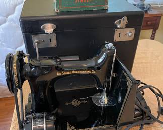 One of Two Singer Featherweight Sewing Machines