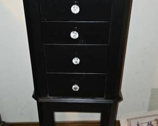 Black standing jewelry box. $30