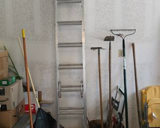 Aluminum extension ladder $60